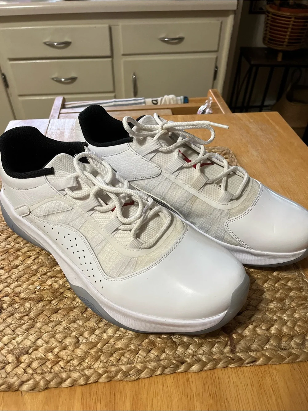 White Jordan’s Athletic Sneakers - Comfortable Everyday Support